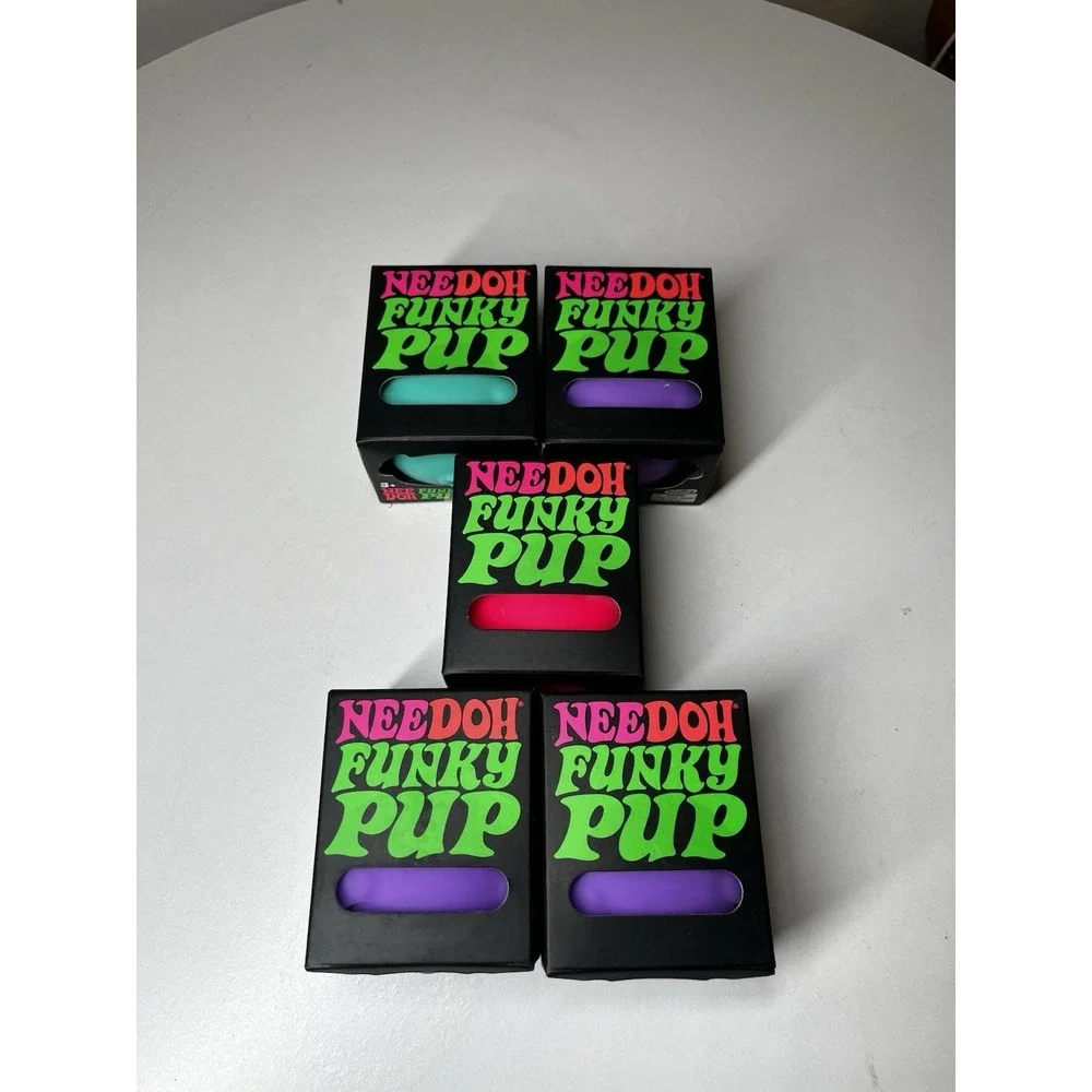 NEEDOH - NEW - Funky Pup Puppy DOG Nee Doh Stress Ball Fidget Toy Lot Of 5